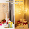 Picture of 6' Christmas Decor Birch Tree with Lights