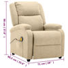 Picture of Living Room Fabric Massage Recliner Chair - Cream